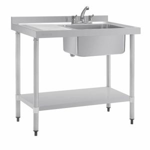 Vogue Single Sink Left Hand Drainer 1000mm - DY821 - 1