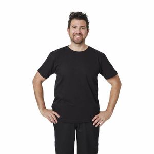 Unisex Chef T-Shirt Black 3XL - A295-3XL - 3
