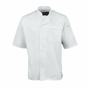 Chef Works Valais Unisex Chefs Jacket White with Grey 2XL - B205-XXL - 1