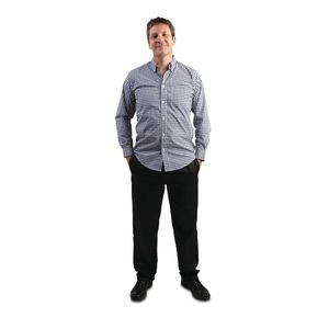 Chef Works Mens Gingham Shirt Black L - B219-L - 1