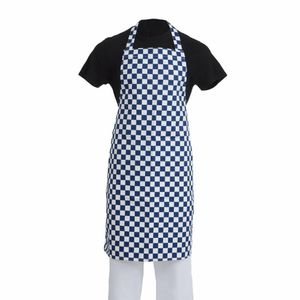 Whites Bib Apron Blue And White Check - A554 - 1