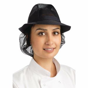 Trilby Hat with Snood Navy Blue L - A654-L - 1