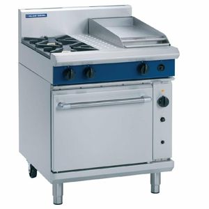Blue Seal Evolution 2 Burner/Griddle Convection Oven Natural Gas 750mm G54C/N - GK283-N - 1
