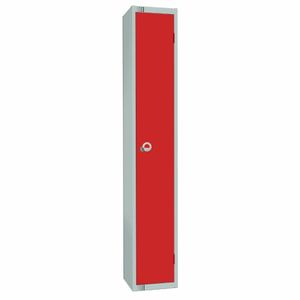 Elite Single Door Manual Combination Locker Locker Red with Sloping Top - W979-CLS - 1
