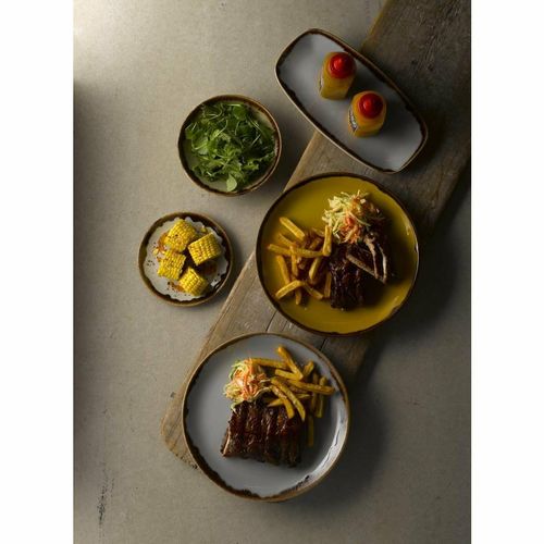 Dudson Harvest Walled Plates Mustard 210mm (Pack of 6) - FX154 - 3