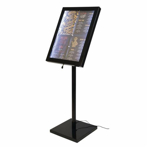 Securit LED Menu Display Case Black - GL110 - 2