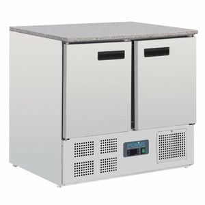 Polar G-Series Double Door Counter Fridge with Granite Work Top 240Ltr - CL108 - 1
