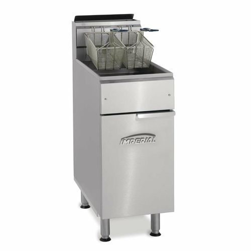 Imperial Single Tank Twin Basket Free Standing Natural Gas Fryer IFS-40-OP - CN021-N - 2