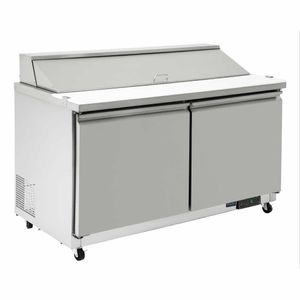 Polar U-Series Double Door Prep Counter Fridge 527Ltr - GD883 - 1