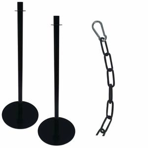 Special Offer Bolero 1.5m Black-Plated Barrier Chain and Barrier Posts - SA544 - 1