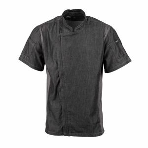 Chef Works Urban Delancey Short Sleeve Denim Chefs Jacket Size XL - BB270-XL - 1
