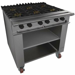 Falcon Chieftain 6 Burner Propane Gas Boiling Table on Castors G1060X - GP002-P - 1