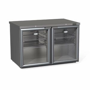 Foster 2 Glass Door 360Ltr Under Counter Fridge with Light HR360G 13/121 - CW739-SCL - 1