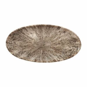 Churchill Studio Prints Stone Chefs Plates Zircon Brown 299 x 150mm (Pack of 12) - FC144 - 1