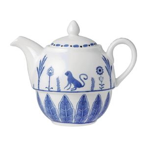 William Edwards Sultan's Garden Blue Tea For One Teapot Coupe 460ml (Pack of 12) - VV3984 - 1