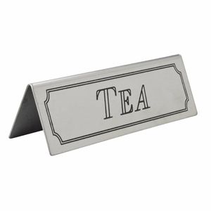 Beaumont Tea Table Sign Stainless Steel - CZ430 - 1