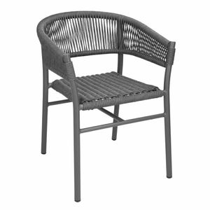 Bolero Florence Grey Mix Rope Twist Wicker Chairs (Pack of 2) - FU533 - 1