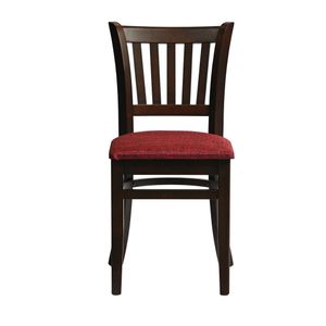 Manhattan Dining Chair in Dark Walnut with Shetland Scarlett Seat (Pack of 2) - HX806 - 1