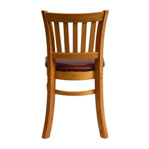 Manhattan Dining Chair in Soft Oak with Bison Bordeaux Seat (Pack of 2) - HX809 - 3