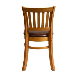 Manhattan Dining Chair in Soft Oak with Bison Espresso Seat (Pack of 2) - HX807 - 3