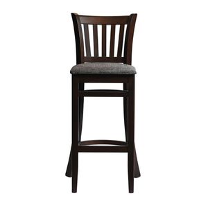 Manhattan Bar Chair in Dark Walnut with Shetland Smoke Seat - HX853 - 1