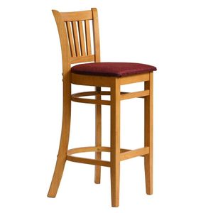 Manhattan Bar Chair in Soft Oak with Shetland Scarlett Seat - HX862 - 3