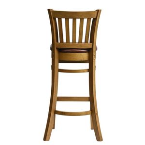 Manhattan Bar Chair in Weathered Oak with Bison Espresso Seat - HX863 - 3