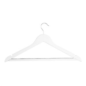 Bolero White Wooden Hangers (Pack of 10) - FU397 - 1