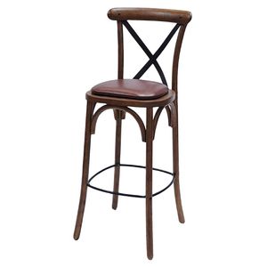 Bristol Bar Chair in Vintage with Bison Espresso Seat - HX887 - 1