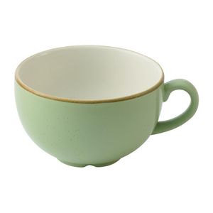Churchill Stonecast Sage Green Cafe Cappuccino Cups 355ml (Pack of 12) - HY953 - 1