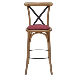 Bristol Bar Chair in Weathered Oak with Shetland Scarlett Seat - HX885 - 3