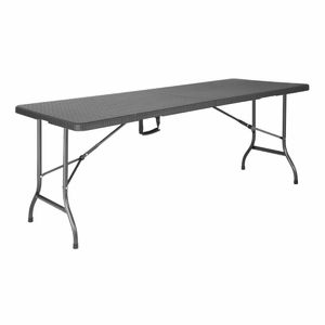 Bolero Rattan Rectangular Centre Folding Table Black 6ft - GR770 - 1