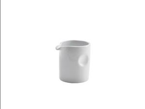 Genware Porcelain Pinched Solid Milk Jug 8.5cl/ 3oz (Pack of 12) - 1