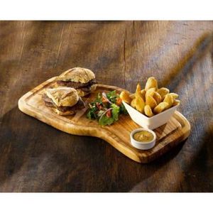 Olive Wood Serving Board W/ Groove 40 x 21cm+/- - 3