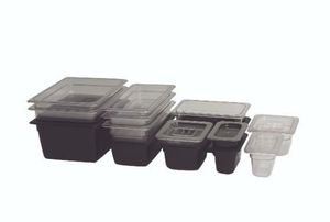 1/6 -Polycarbonate GN Pan 100mm Black - 1