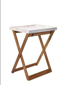 GenWare Acacia Wood Butler Tray Stand - 1