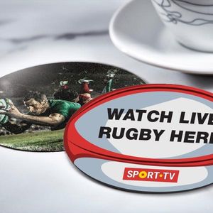 Custom Branded Rugby Ball Shaped Premium Beer Mat - 1