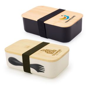 Custom Branded Bamboo Lid Lunch Box - 1