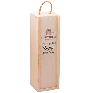 Custom Branded Wooden Wine Box 1 Bottle - 1