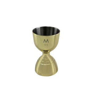 Custom Branded Gold Round Bulb Jigger (25/50ml) - 1