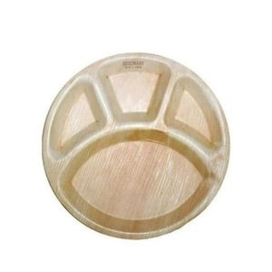Custom Branded Compartment Palm Leaf Plate (30cm) - 1