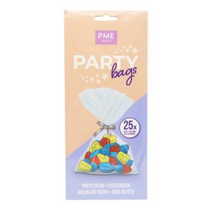 PME Party Bags with Silver Ties (25 Pack) - HZ053 - 1