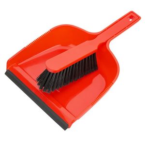 Jantex Dustpan & Brush Set - Red - HZ840 - 1