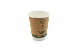 12oz Green Effect Double Wall Hot Drink Cup (Case of 500) - 1