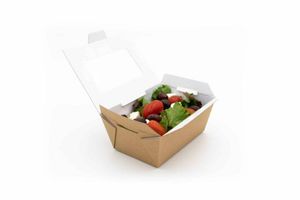 Small On the Go Box with Window (Microwavable) (Case of 250) - 1