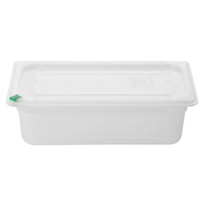 Hygiplas Click PP GN Container 1/3 with Lid & 7 Colour Clips 100mm 3.6Ltr (4 Pack) - FZ092 - 1