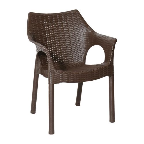 Bolero Elements Polypropylene Armchairs Dark Brown (4 Pack) - JA911 - 1