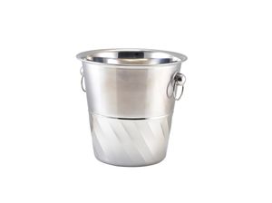 GenWare Stainless Steel Swirl Wine Bucket - 26203SW - 1