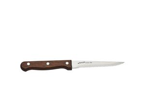 Steak Knife Dark Wood Handle Full Tang (Dozen) - STK-WDN - 3