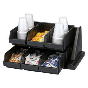 Cambro 6 Bin Versa Organiser Black - 1